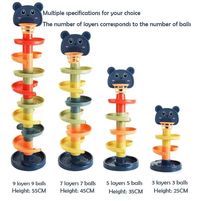Babies Rolling Ball Pile Tower Toy - Essentialshouses