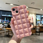 Fashion 3D Grid Matte Phone Case - Essentialshouses