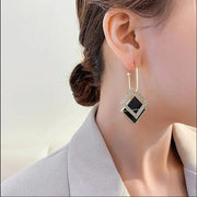 Geometric Double Square Hoop Earrings - Essentialshouses