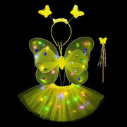 Girls Luminous Angel Wings Skirt Light Suit - Essentialshouses