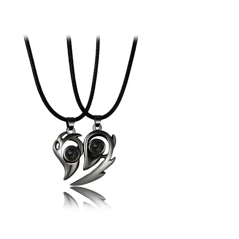 I Love You Projection Magnetic Couple Necklace - Essentialshouses