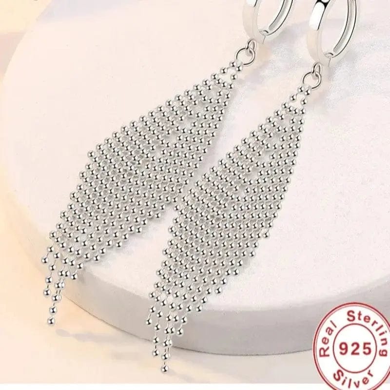 New 925 Sterling Silver Long Earrings - Essentialshouses