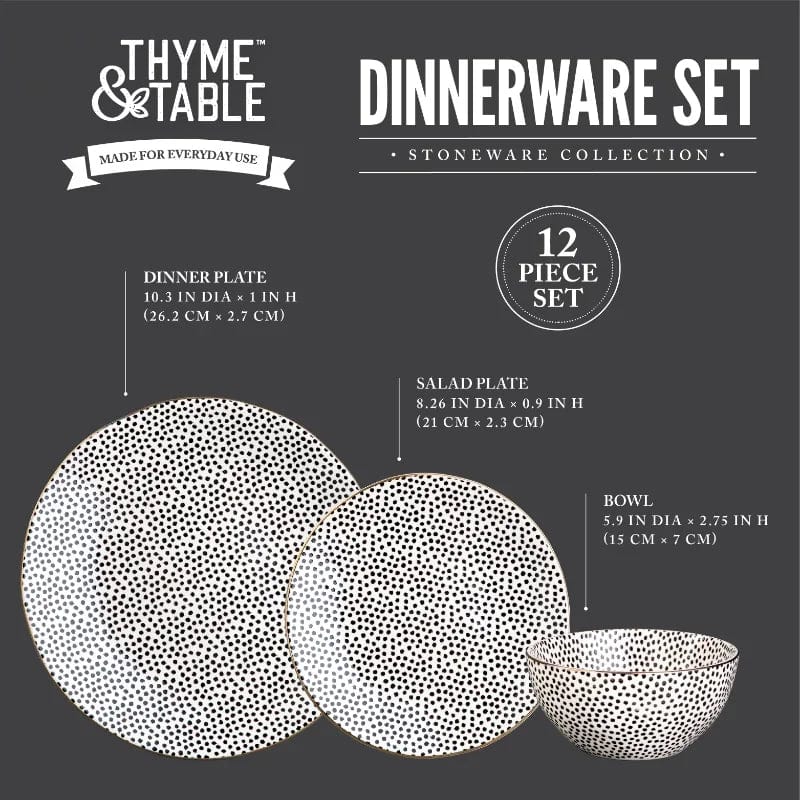 Blue Dot 12 Piece Dinnerware Set - Essentialshouses