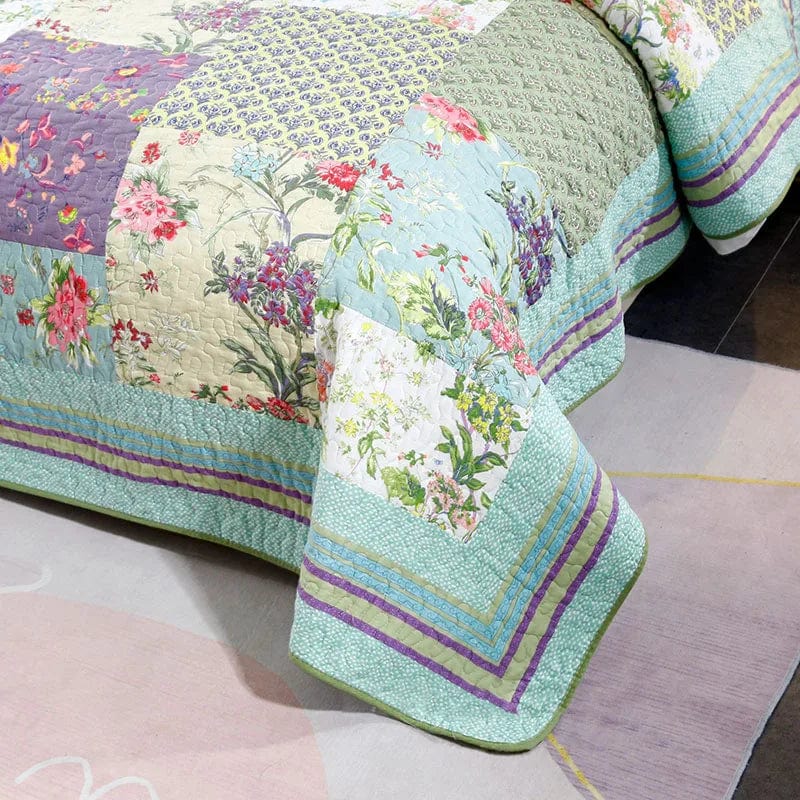 Patchwork Cotton Quilt Set - Essentialshouses