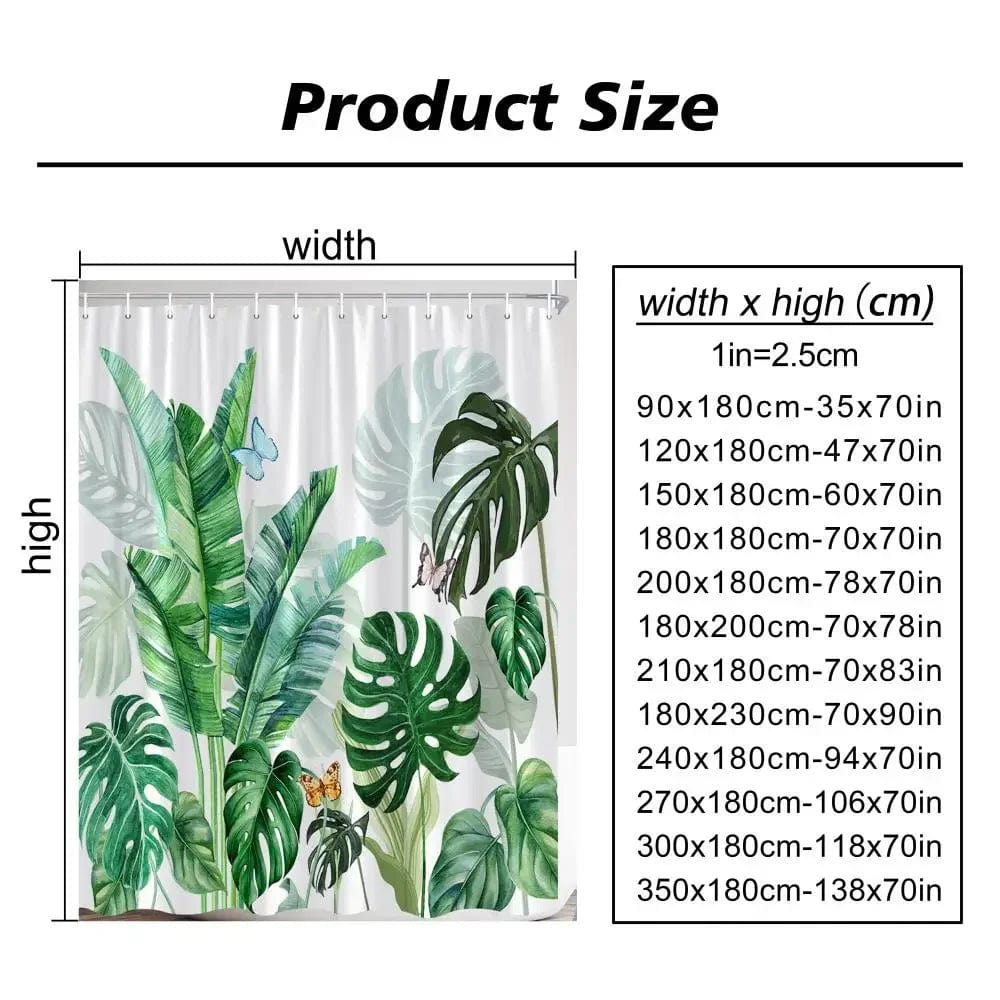Green Eucalyptus Shower Curtain - Essentialshouses