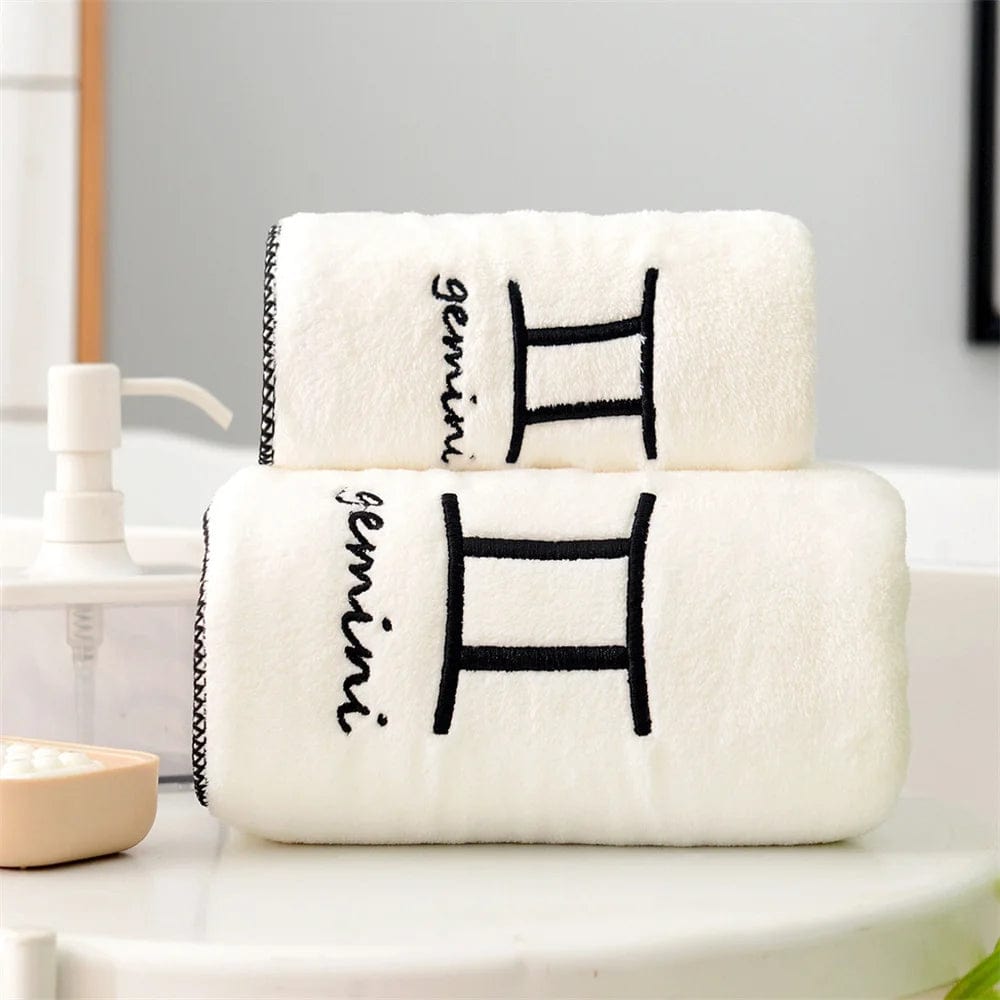 Constellation Coral Fleece Bath Towel Set - Essentialshouses