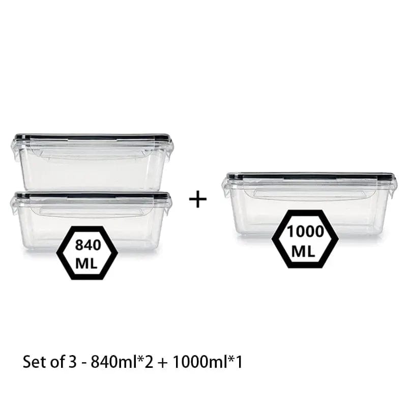 Essentialshouses 84100 🧊Airtight Food Storage Container – Leak-Proof BPA-Free Plastic with Snap Lock Lid