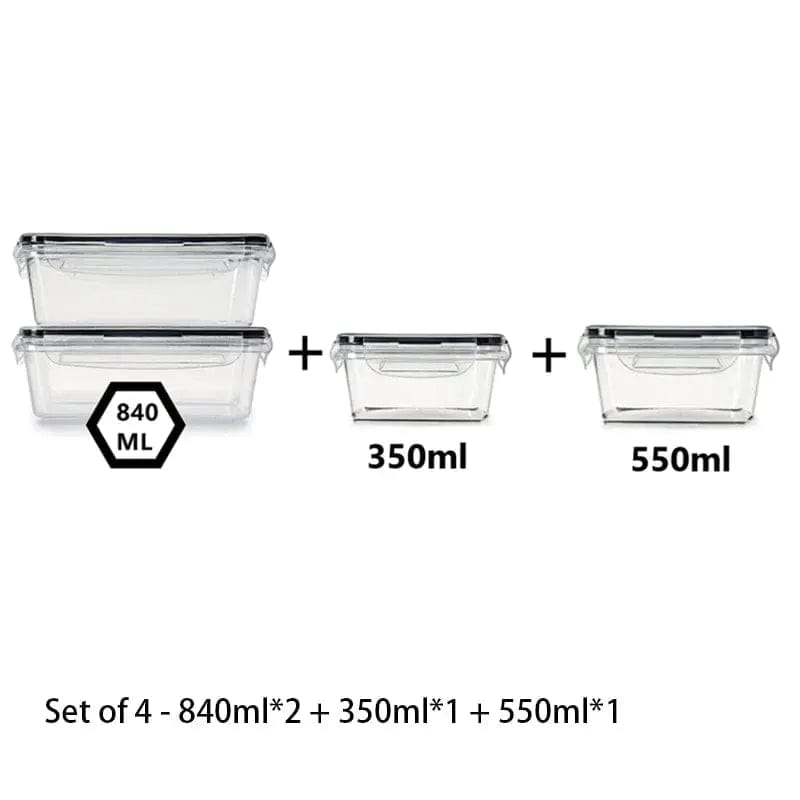 Essentialshouses 843555 🧊Airtight Food Storage Container – Leak-Proof BPA-Free Plastic with Snap Lock Lid
