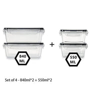 Essentialshouses 8455 🧊Airtight Food Storage Container – Leak-Proof BPA-Free Plastic with Snap Lock Lid