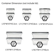 Essentialshouses 🧊Airtight Food Storage Container – Leak-Proof BPA-Free Plastic with Snap Lock Lid