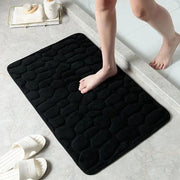 Essentialshouses Black / 400MMx600MM š Hot Cobblestone Embossed Bath Mat ā Plush Comfort Meets Modern Design