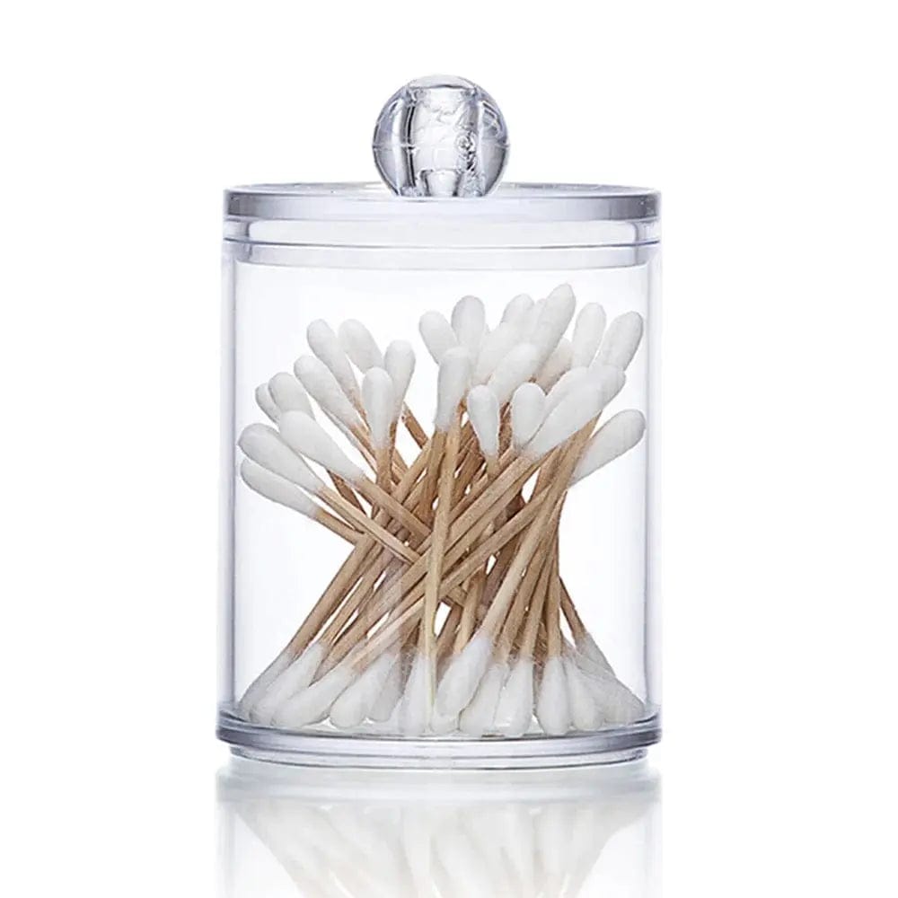 Essentialshouses 🧺 Cotton Swab Storage Box with Bamboo Lid – Elegant & Eco-Friendly Organization