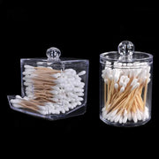 Essentialshouses 🧺 Cotton Swab Storage Box with Bamboo Lid – Elegant & Eco-Friendly Organization