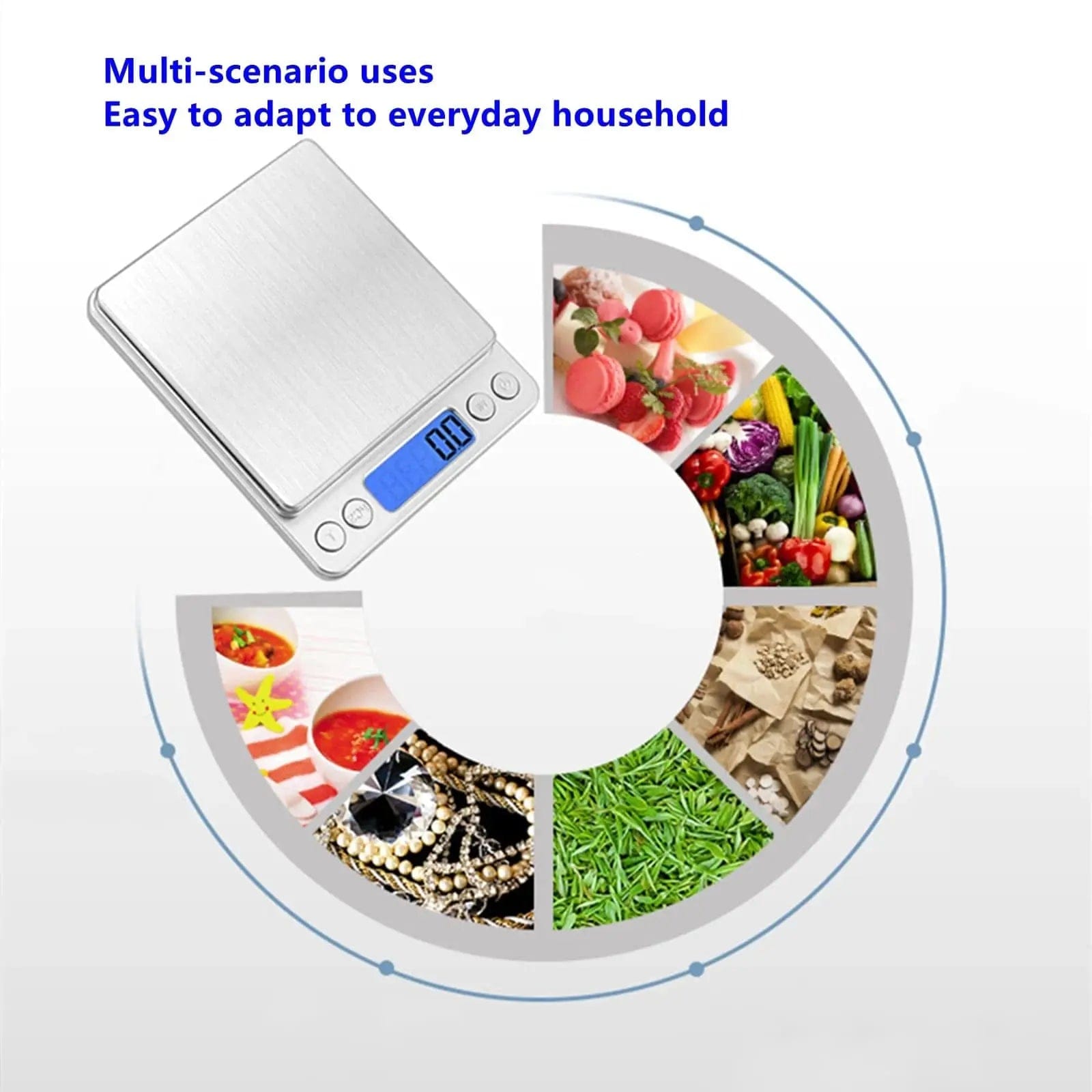 Essentialshouses ⚖️Digital Kitchen Scale 0.1g Accuracy – 3000g Food & Jewelry Weight Scale with LCD Display & Tare Function