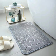 Essentialshouses Gray / 400MMx600MM š Hot Cobblestone Embossed Bath Mat ā Plush Comfort Meets Modern Design