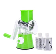 Essentialshouses green 🧀 Manual Rotary Cheese Grater – 3-in-1 Vegetable Slicer, Shredder & Chopper for Kitchen Use