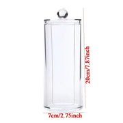 Essentialshouses high 🧺 Cotton Swab Storage Box with Bamboo Lid – Elegant & Eco-Friendly Organization