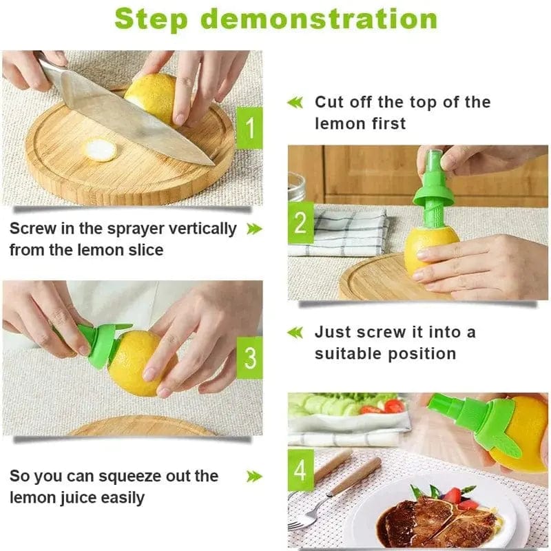 Essentialshouses 🍊Manual Citrus Juicer with Lemon Spray – Handheld Orange Squeezer & Juice Sprayer for Fresh Flavor
