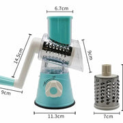 Essentialshouses 🧀 Manual Rotary Cheese Grater – 3-in-1 Vegetable Slicer, Shredder & Chopper for Kitchen Use