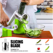 Essentialshouses 🧀 Manual Rotary Cheese Grater – 3-in-1 Vegetable Slicer, Shredder & Chopper for Kitchen Use