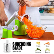 Essentialshouses 🧀 Manual Rotary Cheese Grater – 3-in-1 Vegetable Slicer, Shredder & Chopper for Kitchen Use