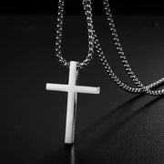 Essentialshouses Medium Stainless Steel Cross Pendant Necklace