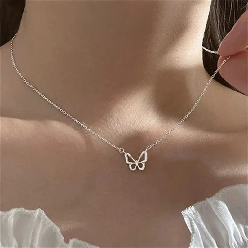 Essentialshouses NJ-613 New Shiny Butterfly Necklace