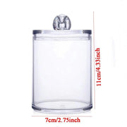 Essentialshouses round 🧺 Cotton Swab Storage Box with Bamboo Lid – Elegant & Eco-Friendly Organization