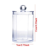 Essentialshouses short 🧺 Cotton Swab Storage Box with Bamboo Lid – Elegant & Eco-Friendly Organization