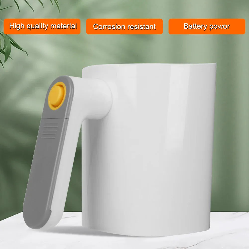 Essentials House WHITE Kitchen Pastry Cake Tool Handheld Stainless Steel Screen Cup Shaped Electric Flour Sieve Flour Sifter