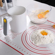 Essentials House WHITE Kitchen Pastry Cake Tool Handheld Stainless Steel Screen Cup Shaped Electric Flour Sieve Flour Sifter