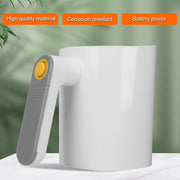 Essentials House WHITE Kitchen Pastry Cake Tool Handheld Stainless Steel Screen Cup Shaped Electric Flour Sieve Flour Sifter