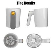 Essentials House WHITE Kitchen Pastry Cake Tool Handheld Stainless Steel Screen Cup Shaped Electric Flour Sieve Flour Sifter