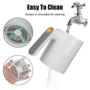 Essentials House WHITE Kitchen Pastry Cake Tool Handheld Stainless Steel Screen Cup Shaped Electric Flour Sieve Flour Sifter