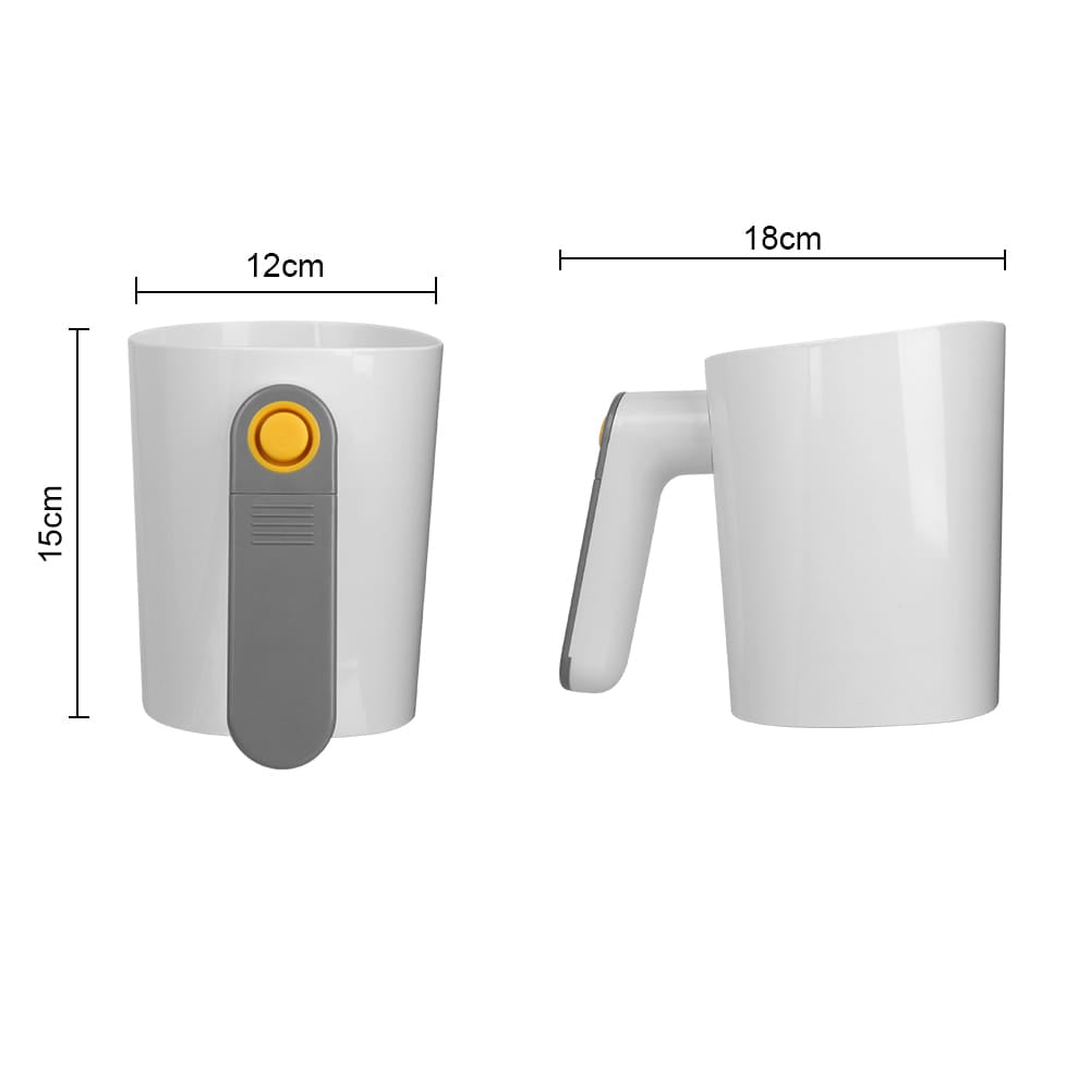 Essentials House WHITE Kitchen Pastry Cake Tool Handheld Stainless Steel Screen Cup Shaped Electric Flour Sieve Flour Sifter