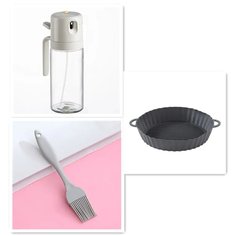 Essentialshouses Kitchen Tools & Gadgets Set / 1PC 2 In 1 Oil Sprayer Bottle BBQ Cooking Oil Dispenser Olive Oil Pourers Sprayer Kitchen Baking Oil Mister Vinegar Bottle