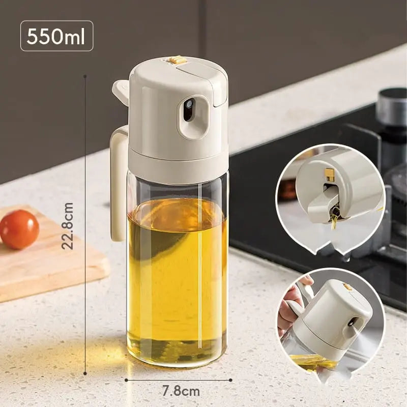 Essentialshouses Kitchen Tools & Gadgets 2 In 1 Oil Sprayer Bottle BBQ Cooking Oil Dispenser Olive Oil Pourers Sprayer Kitchen Baking Oil Mister Vinegar Bottle