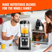 Essentials House WHITE 2L Smoothie Blender Professional Countertop Fruit Food Processor Mixer Maker with Stainless Steel
