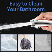 Handheld shower head with three spray modes and a one-key stop button