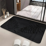 Essentials House 3 Piece Bathroom Mat Memory Foam Ultra Soft and Absorbent Leaf Bath Rugs Thick Washable For Bathroom Toilet