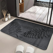 Essentials House 3 Piece Bathroom Mat Memory Foam Ultra Soft and Absorbent Leaf Bath Rugs Thick Washable For Bathroom Toilet