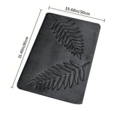 Essentials House Gray 50x80cm / 400MMx600MM 3 Piece Bathroom Mat Memory Foam Ultra Soft and Absorbent Leaf Bath Rugs Thick