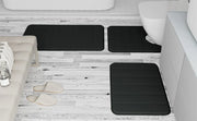 Essentials House 3 Pieces Memory Foam Bath Rugs Absorbent Bathroom Rugs Non-Slip Washable Bathroom mats Bath Mats