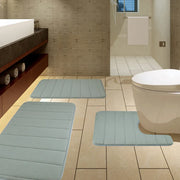 Essentials House 3 Pieces Memory Foam Bath Rugs Absorbent Bathroom Rugs Non-Slip Washable Bathroom mats Bath Mats