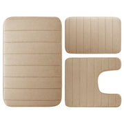 Essentials House Cammel 3 Pieces Memory Foam Bath Rugs Absorbent Bathroom Rugs Non-Slip Washable Bathroom mats Bath Mats