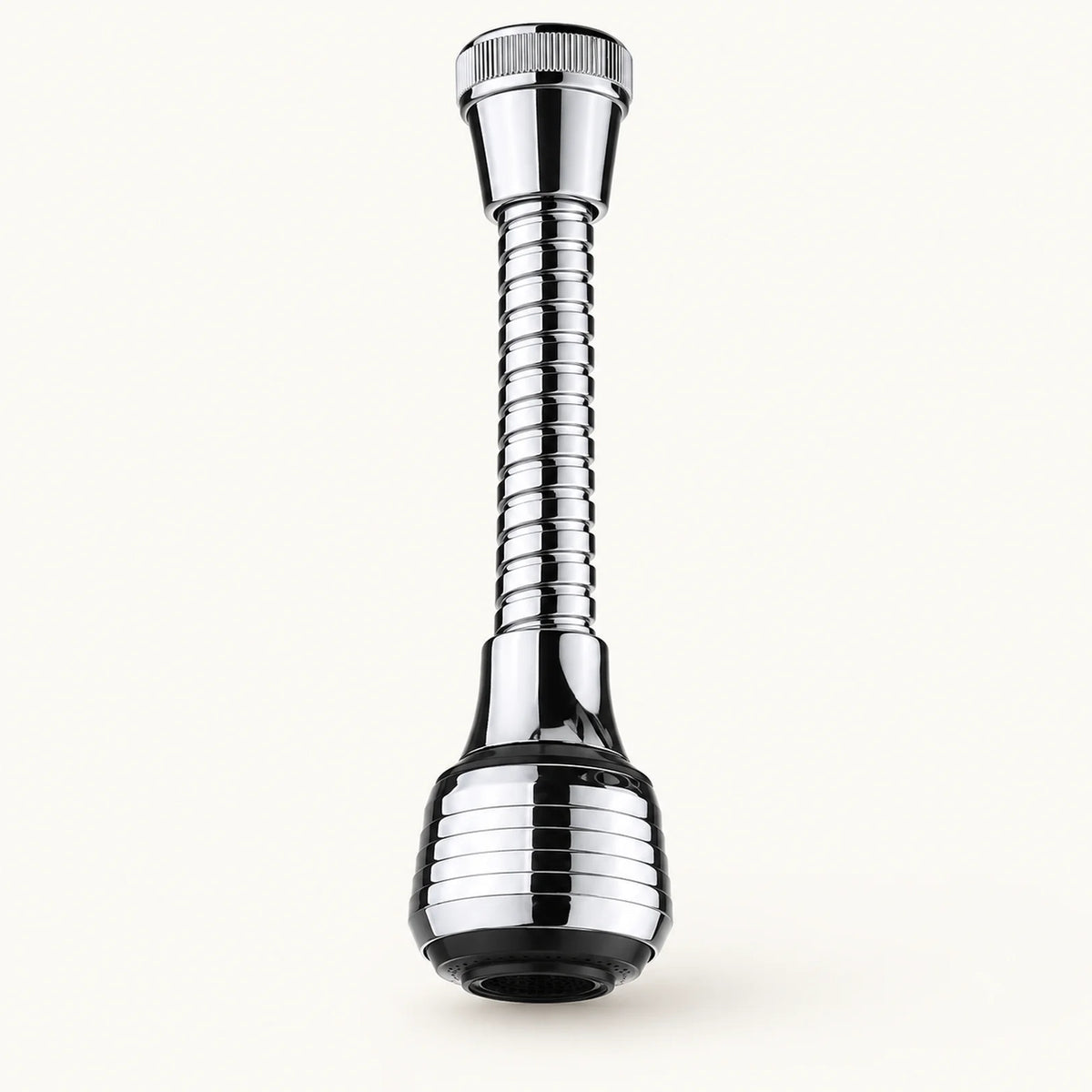 360° Dual-Mode Faucet Extender on a warm off-white background with a soft natural shadow.