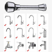 360 degree rotatable faucet extender with dual spray modes