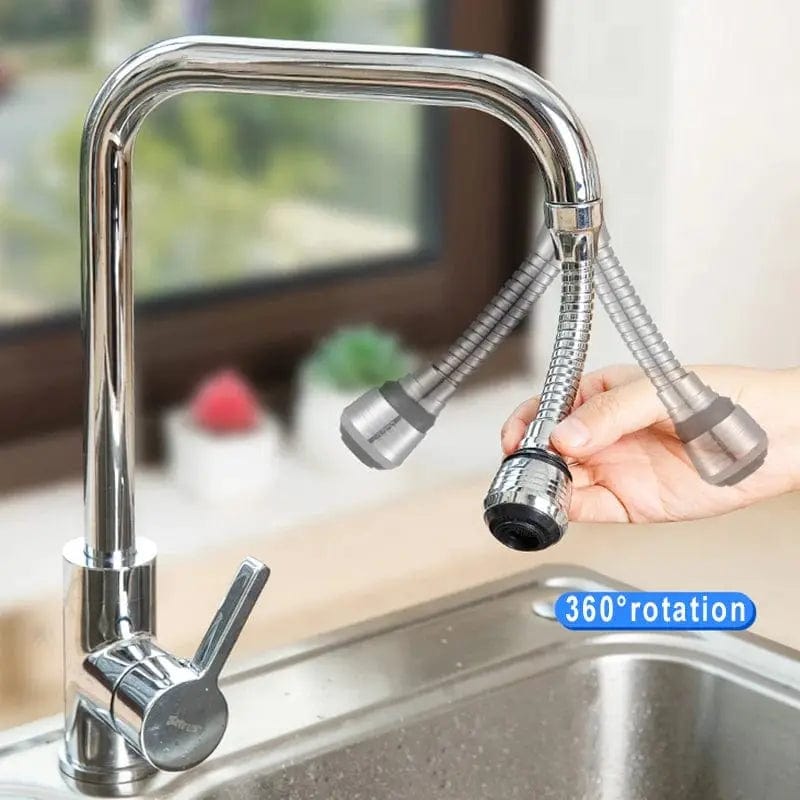 360 degree rotatable faucet extender with dual spray modes