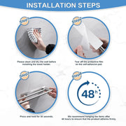 Alternate view of 39 cm no-drill adhesive towel bar