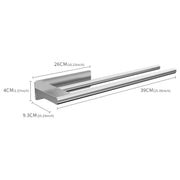 Style B silver 39 cm adhesive towel bar